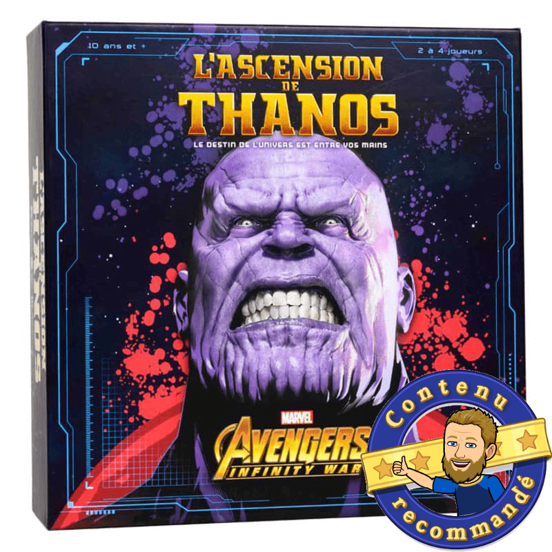 L'ascension de Thanos jeu de société boite