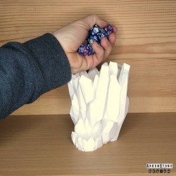 Tour à dés - Eclat de glace - Blanc